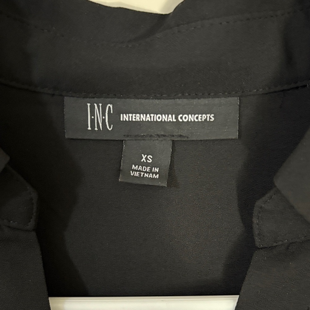 INC International Concepts Elegant Black Wrap Mini Dress - Picture 3 of 7